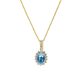 Capri Venezia Dream London Blue Topáz  14kt  1.28ct nyaklánc és medál
