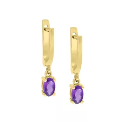   Capri One&Only Ametiszt 14kt Aranyozott 925 Ezüst  0.81ct Fülbevaló