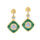 Capri Grotta Verde Topáz 14kt Aranyozott 925 Ezüst 1.92ct Fülbevaló