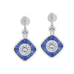 Capri Grotta Azzurra Topáz 925 Ezüst  1.92ct Fülbevaló