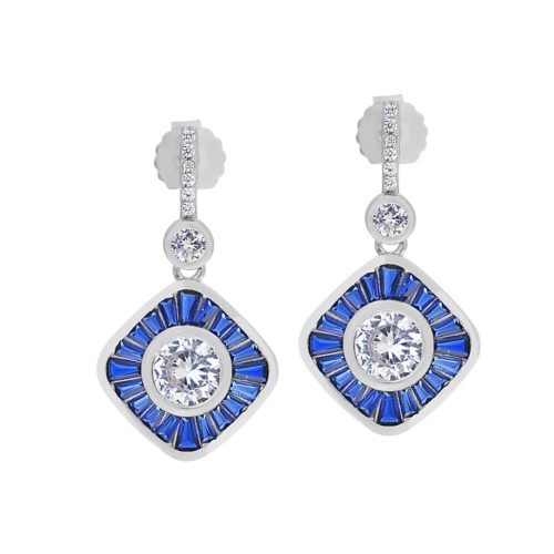 Capri Grotta Azzurra Topáz 925 Ezüst  1.92ct Fülbevaló