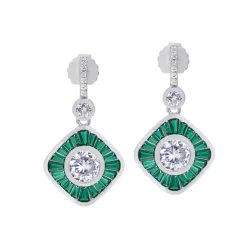 Capri Grotta Verde Topáz 925 Ezüst  1.92ct Fülbevaló