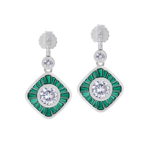 Capri Grotta Verde Topáz 925 Ezüst  1.92ct Fülbevaló