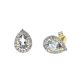 Capri Raindrop Fehér Topáz 14kt  0.84ct Fülbevaló