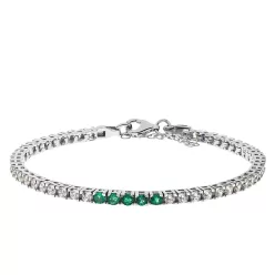   Capri Wonder of Delhi Smaragd 925 Ezüst  0.42ct Tennis Karkötő