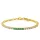 Capri Wonder of Delhi Smaragd 14K aranyozott 925 Ezüst  0.42ct Tennis Karkötő