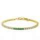 Capri Wonder of Delhi Smaragd 14K aranyozott 925 Ezüst  0.42ct Tennis Karkötő