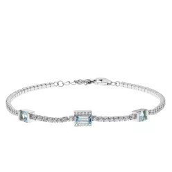   Capri Scandinavian Design Topáz 925 Ezüst  1.24 ct Tennis Karkötő
