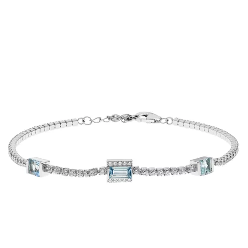 Capri Scandinavian Design Topáz 925 Ezüst  1.24 ct Tennis Karkötő
