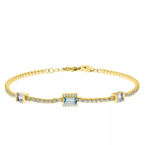 Capri Oslo Topáz 14k aranyozott  925 Ezüst  0.8 ct Tennis Karkötő
