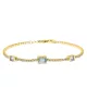 Capri Oslo Topáz 14k aranyozott  925 Ezüst  0.8 ct Tennis Karkötő