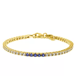   Capri Wonder of Delhi Zafír 14K aranyozott 925 Ezüst  0.61ct Tennis Karkötő
