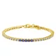 Capri Wonder of Delhi Zafír 14K aranyozott 925 Ezüst  0.61ct Tennis Karkötő