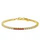 Capri Wonder of Delhi Rubin 14K aranyozott 925 Ezüst  0.65ct Tennis Karkötő