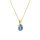 Capri Simple Oval London Blue Topáz 14kt  0.53 ct nyaklánc és medál
