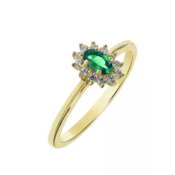 Capri Wonder of  Prague Smaragd  14kt  0.24ct gyűrű