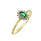 Capri Wonder of  Prague Smaragd  14kt  0.24ct gyűrű