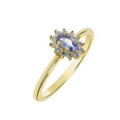 Capri Wonder of  Prague Tanzanit  14kt  0.20ct gyűrű