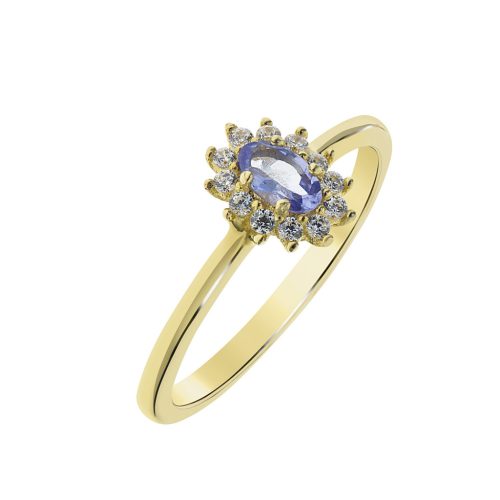 Capri Wonder of  Prague Tanzanit  14kt  0.20ct gyűrű