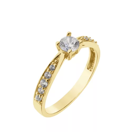 Capri Adriatic Beauty Fehér Topáz  14kt  0.3 ct eljegyzési gyűrű