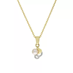 Capri Vulcano Igazgyöngy 14kt nyaklánc és medál 4.1 mm