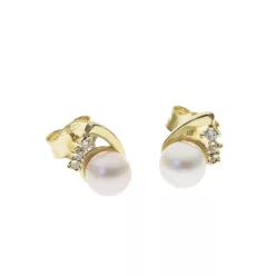  Capri Tahiti Dream Igazgyöngy és gyémánt 14kt  0.09 ct Fülbevaló